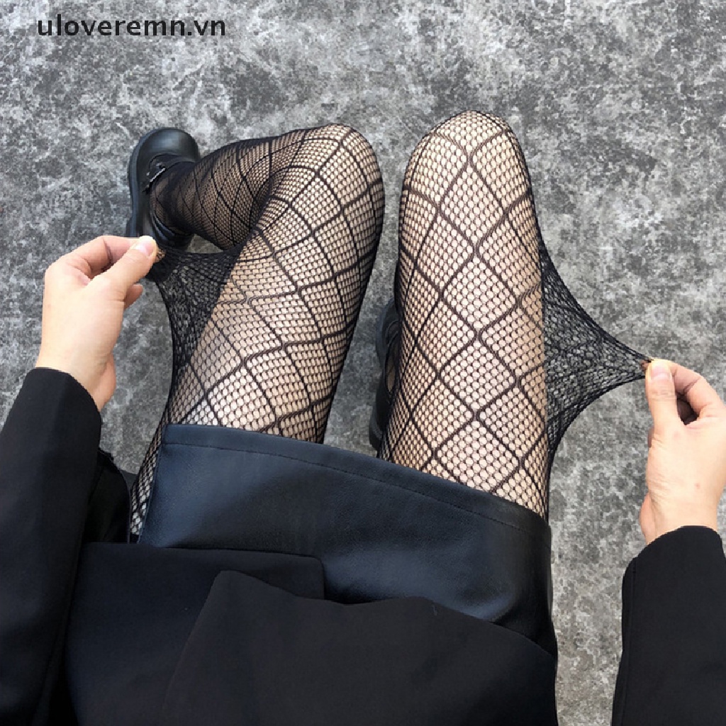 Quần Tất Lưới Kẻ Ô Vuông Đen Quyến Rũ Cho Nữ