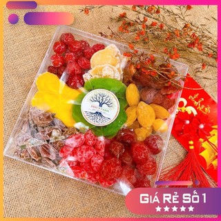 Hộp mứt tết 9 vị 800g, Ô mai xí muội chua ngọt, mứt tết, hàng loại 1, Eric's Farm