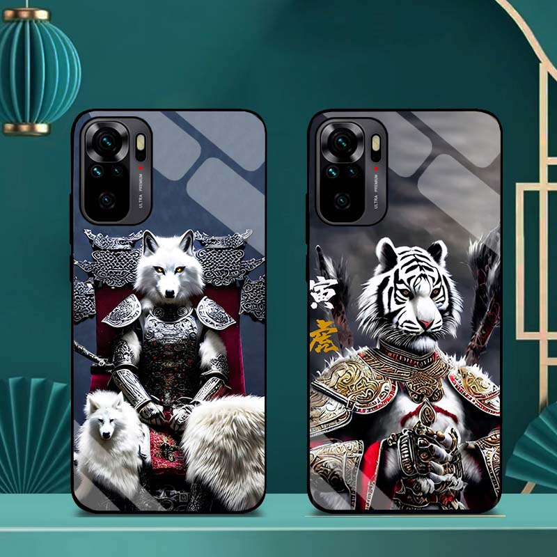 Ốp Lưng XIAOMI REDMI NOTE 10, 10S, 10 PRO, 10 5G lưng kính cường lực Cao Cấp, Thiết Kế 12 con giáp chiến binh