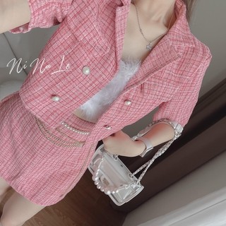 SET CROP DẠ CỔ VEST CHÂN VÁY