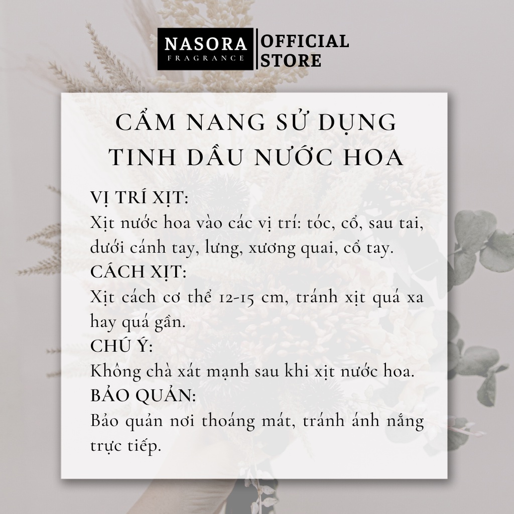 Tinh Dầu Nước Hoa Nữ NASORA LA VIE EST BELLE Premium Hương Thơm Ngọt Ngào, Quyến Rũ, Chai Xịt 10ML