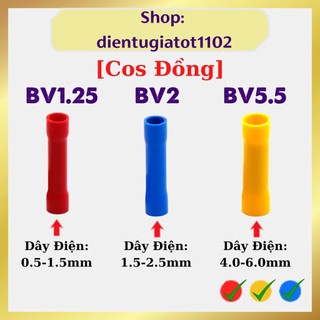 100 Chiếc cos nối dây điện các loại, ống nối dây điện, đầu cos [Nhiều Loại]