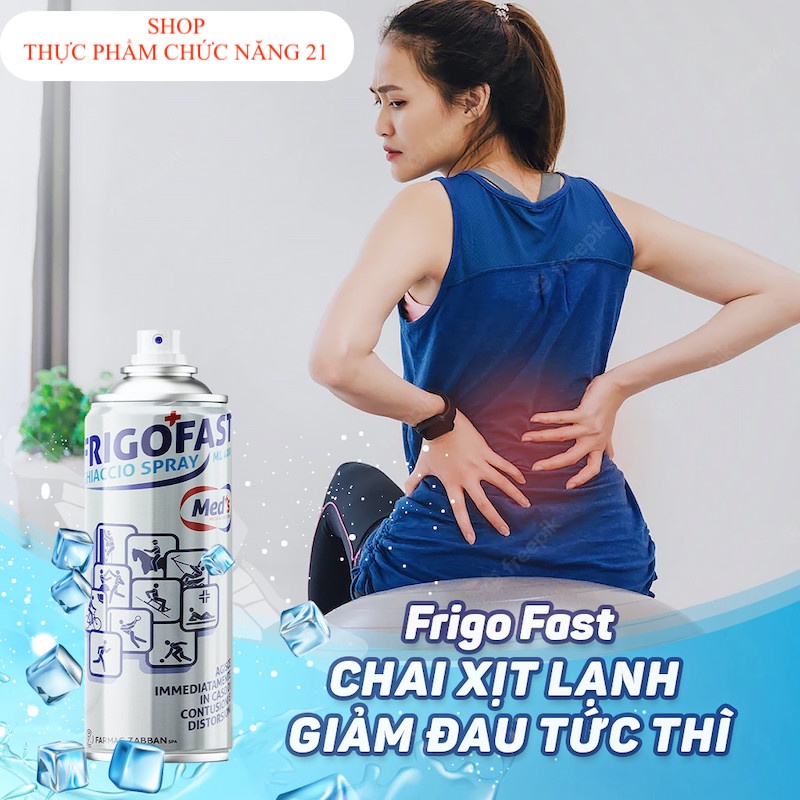 Bình xịt giảm đau FRIGOFAST - Xịt lạnh chấn thương trong thể thao, Bóng đá, Chạy, Giảm đau nhanh khi bong gân.
