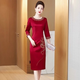 Đầm lụa nữ cao cấp mềm mượt sang trọng quý phái QCNP3556