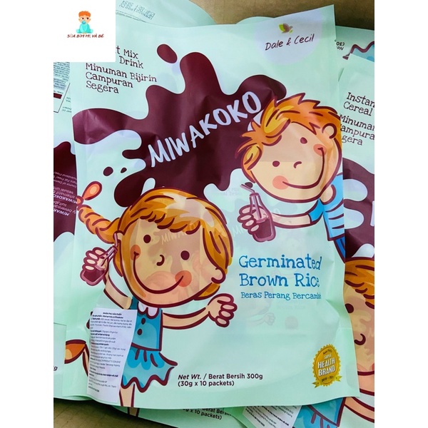 (Date mới ) Sữa công thức hạt thực vật hữu cơ Miwakoko vị cacao 300g x 1 túi