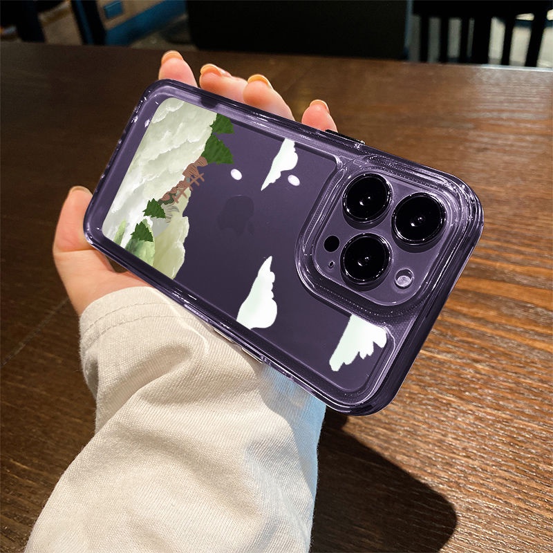 Ốp Điện Thoại Silicon TPU Mềm Trong Suốt In Hình Đám Mây Dễ Thương Cho IPhone 14 13 11 Pro Max 12 8 7 6S Plus XS XR X