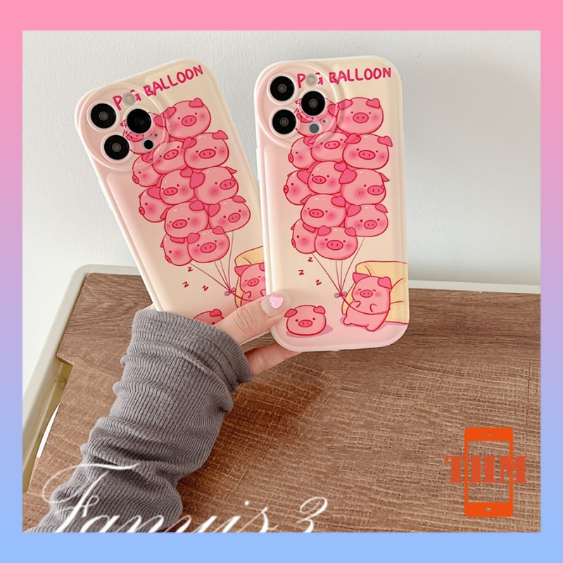 Ốp Điện Thoại Mềm Hình Heo Dễ Thương Cho Iphone6 6splus 7 7plus 8 8plus XR x xs 12 11 pro max plus 13 promax-5013
