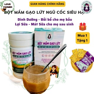 Bột mầm gạo lứt siêu hạt bhnong- bột lợi sữa- bột bầu bh.nong cao cấp cung cấp dinh dưỡng, mát sữa nhiều sữa-love farmer