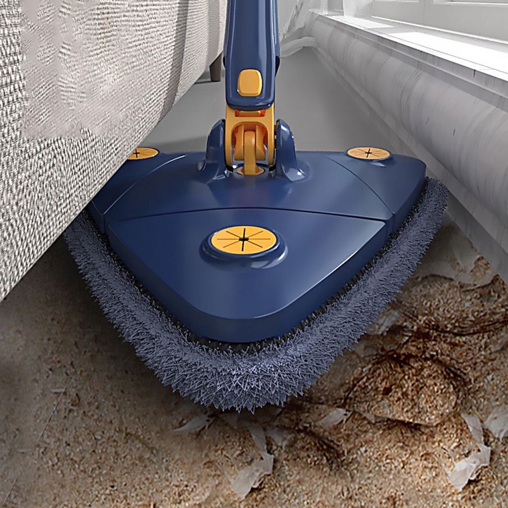 Chổi lau nhà thông minh hình tam giác tự vắt xoay 360 độ, cây lau sàn nhà trần nhà lau kính