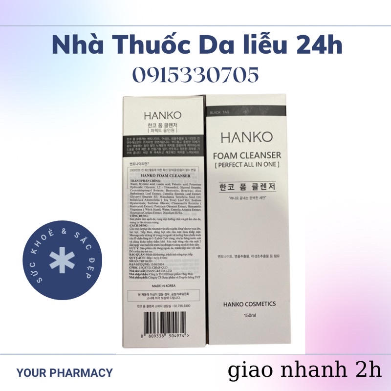 Sữa rửa mặt HANKO foam cleanser 150ml