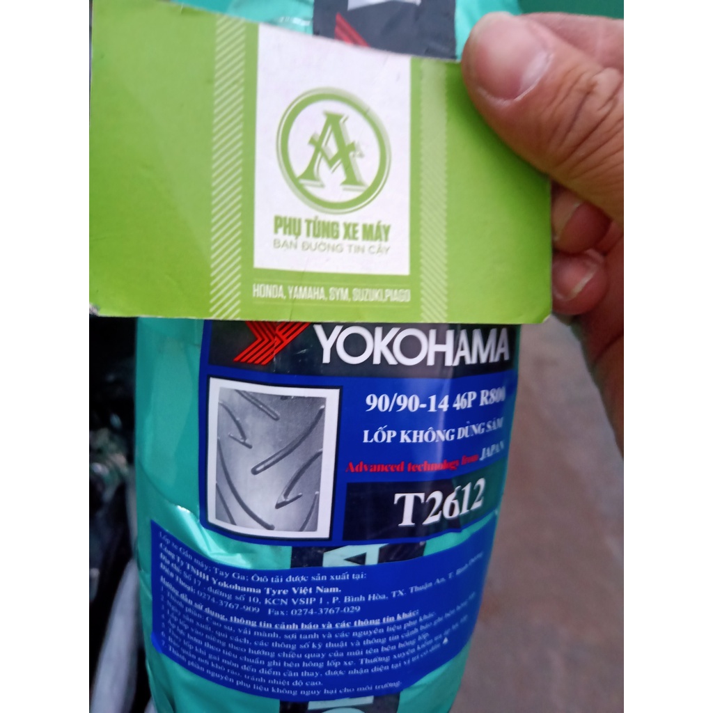 [ Freeship Xtra - Nhiều ưu đãi ] Vỏ Yokohama ninja sau AB Vision 90/90-14