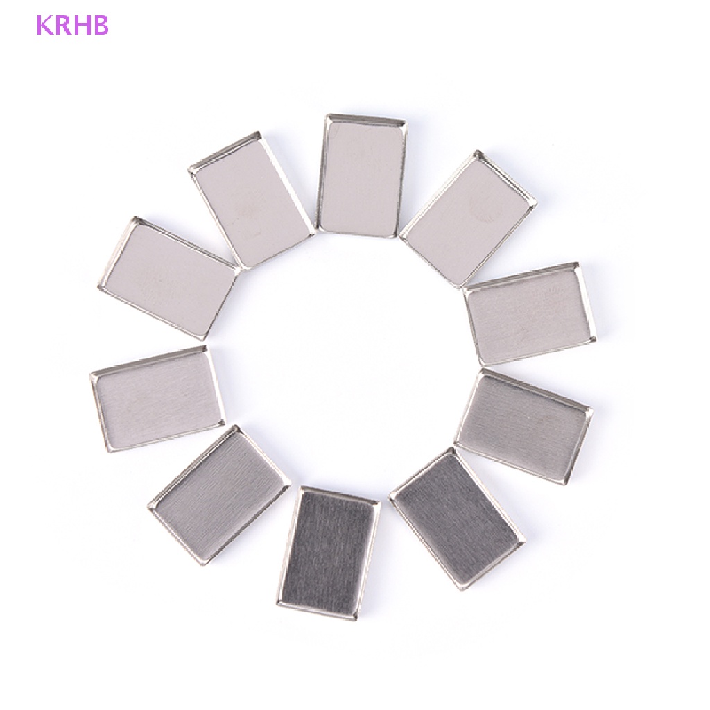 Set 10 / 30 Hộp Thiếc Rỗng Hình Chữ Nhật Đựng Phấn Mắt