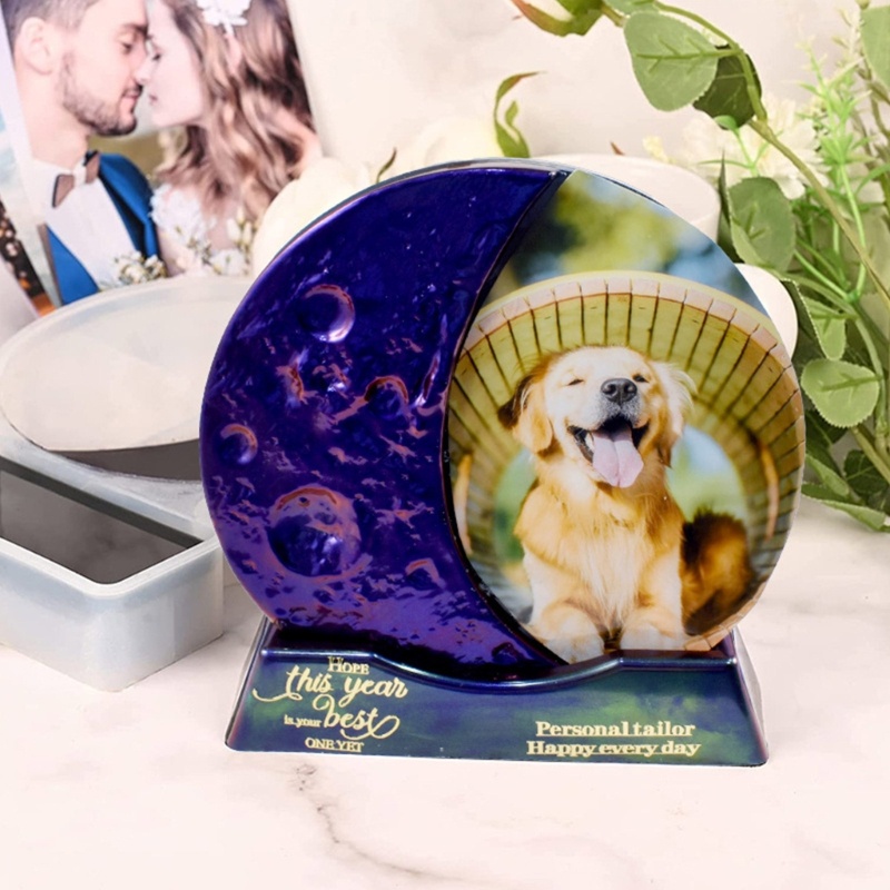 Khuôn Làm Khung Ảnh Bằng Nhựa Hình Mặt Trăng Độc Đáo DIY