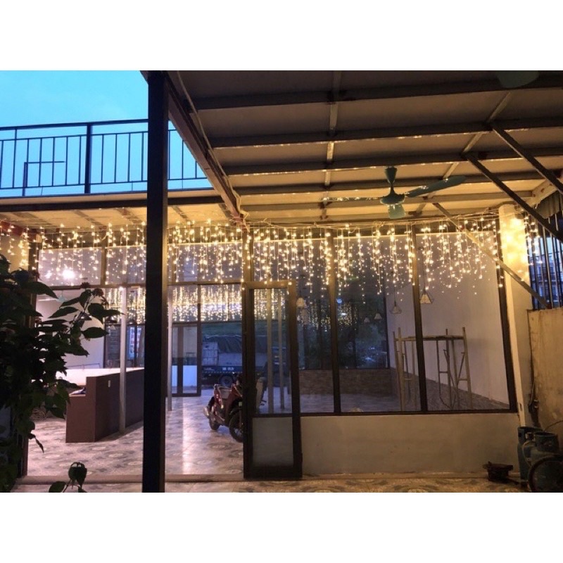 ⚡️dây đèn trang trí kiểu rèm mưa 12M x 0,6m vàng/ đủ màu