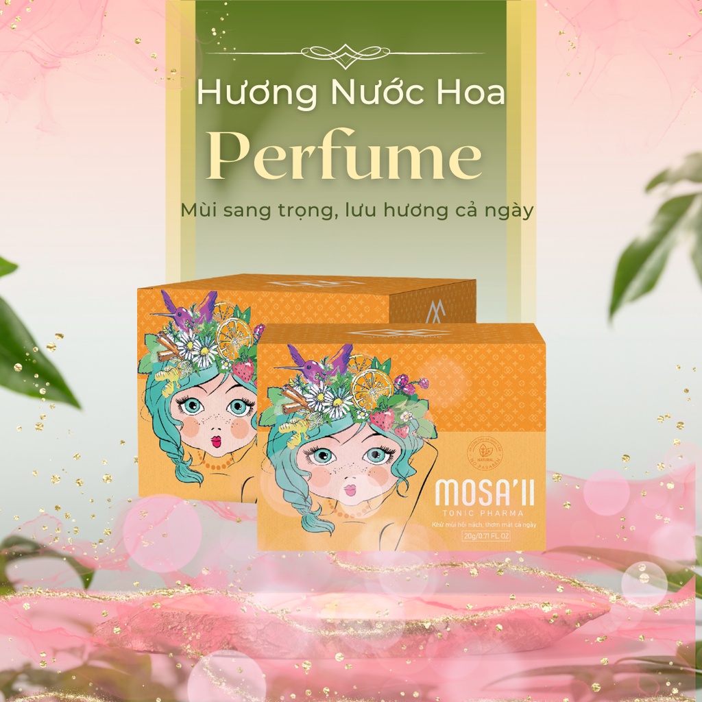 Serum hôi nách MOSA'II 20ml tác dụng triệt hôi nách, hôi chân, mồ hôi tay chân vĩnh viễn