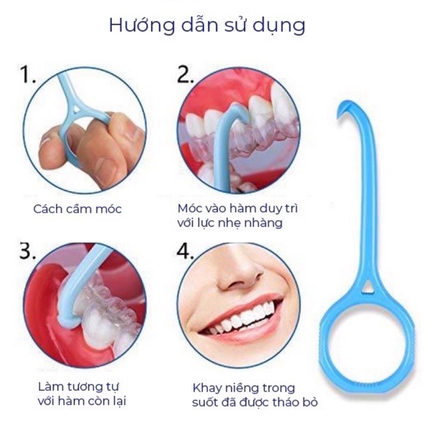 Dụng cụ tháo khay niềng răng trong suốt, móc tháo hàm duy trì cho người chỉnh nha