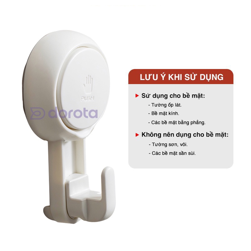 Móc treo chổi cây lau nhà cao cấp DOROTA chống nước di chuyển tái sử dụng chịu tải 5kg AW594