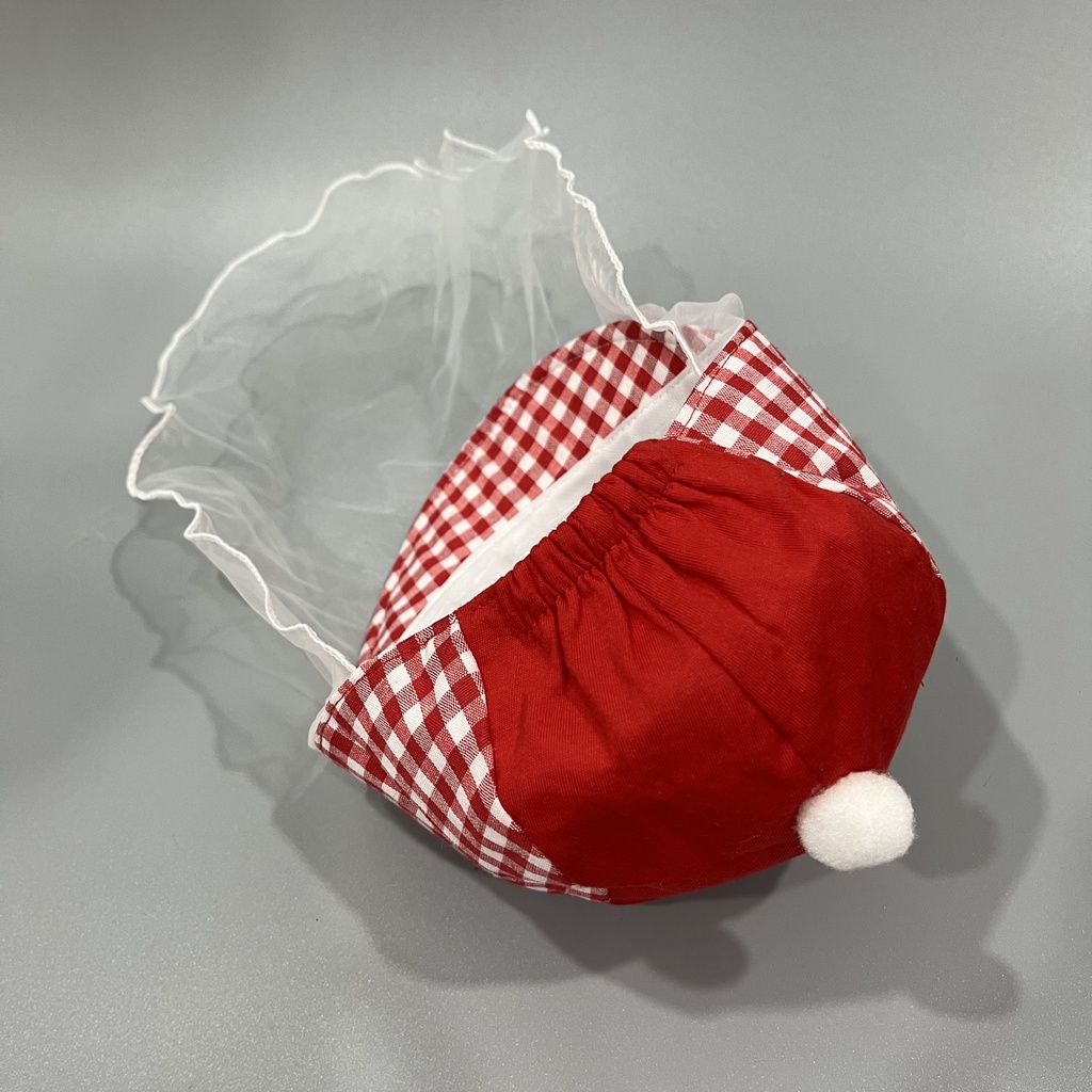 Mũ vải mềm kèm khăn voan cho bé trai bé gái