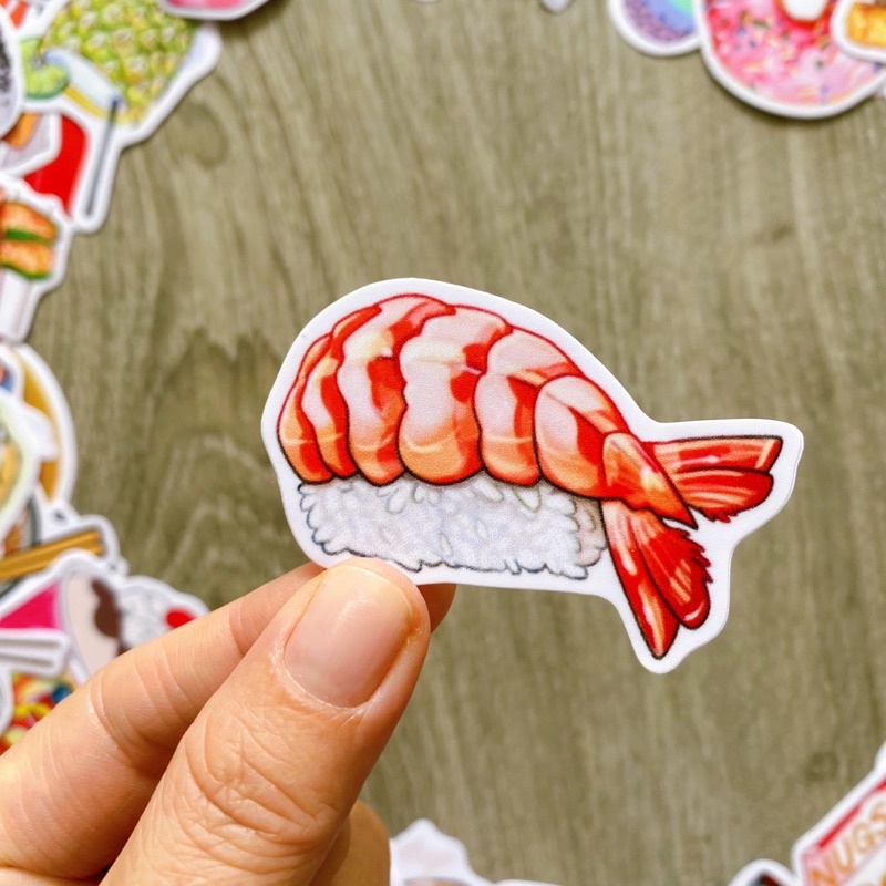 Sticker FOOD - THỨC ĂN  CHỐNG NƯỚC dán trang trí xe, laptop, nón bảo hiểm, vali, đàn guitar, máy tính, ốp điện thoại
