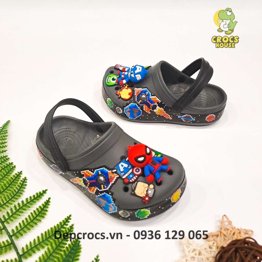 Dép sục cross tên lửa 3D bé trai cao cấp, dép cross trẻ em - Nhà Cá Sấu