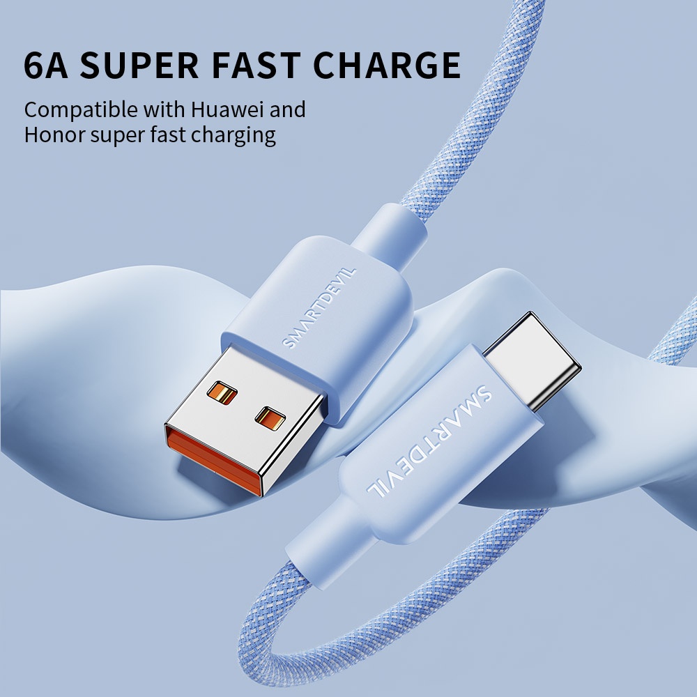 SmartDevil Dây Cáp Sạc Nhanh 6A Cho  Android Phone 40w / 66w / 100w