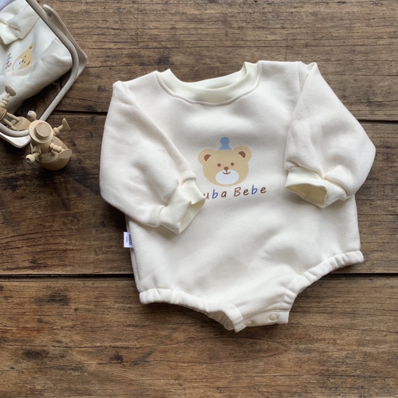 Body nỉ bông hình gấu unisex - cho bé trai, gái