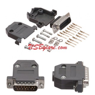 Đầu hàn com 15 đực chân thẳng hàn dây