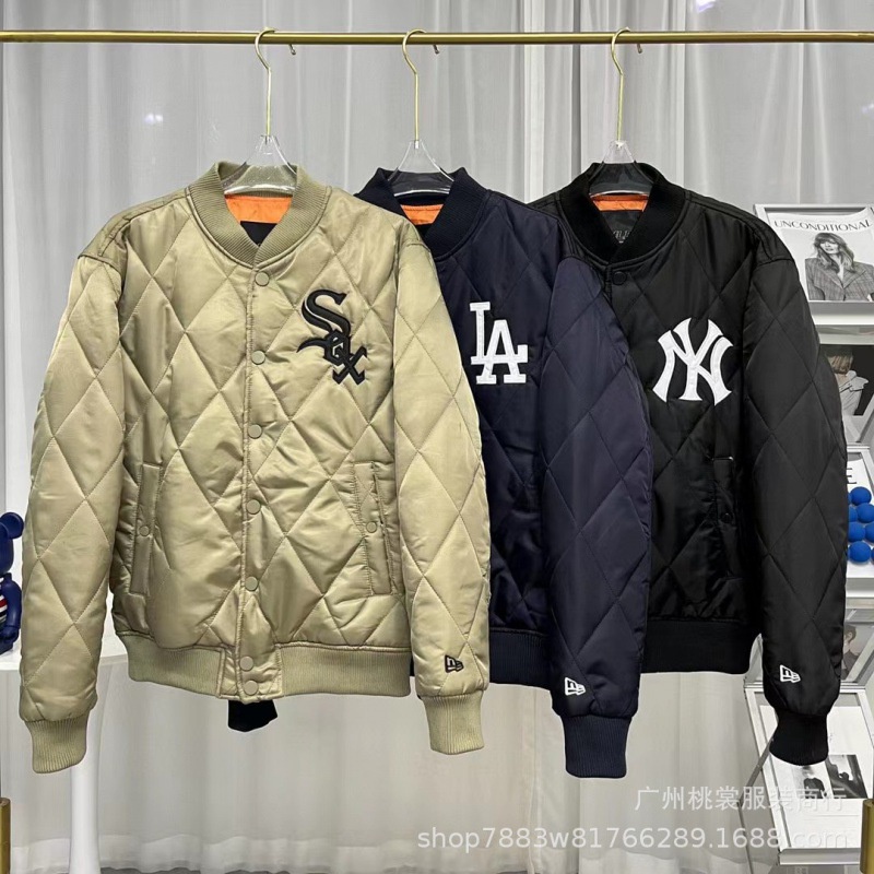 Giao Hàng Bán Sỉ MLB NY LA Yankees Vá Áo Khoác Bóng Chày Thêu logo Lớn Giữ Ấm