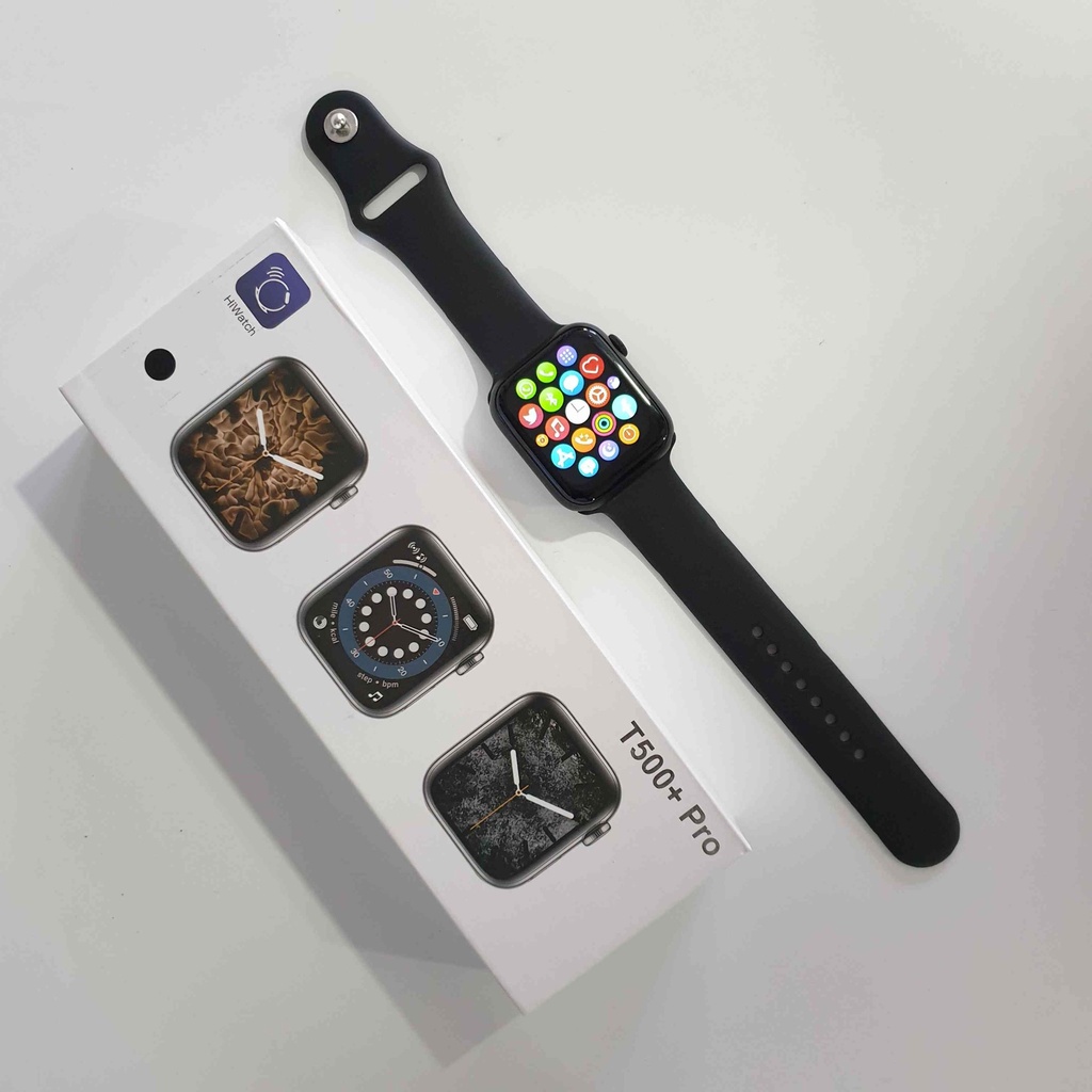 Đồng hồ thông minh T500 pro - hiwatch 7 - Cài hình nền cá nhân - Màn hình tràn viền - Nút xoay được - Nút nguồn riêng