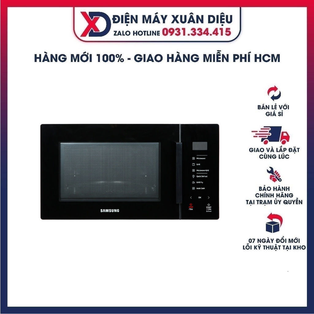 Lò vi sóng có nướng Samsung MG23T5018CK/SV 23 Lít Hẹn giờ,Khoá bảng điều khiển tự động