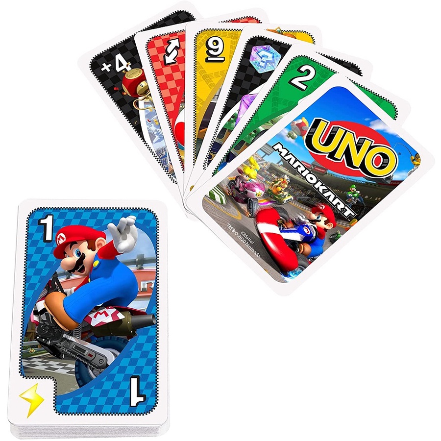 Bộ Bài Poker Super Mario Kart Uno Solitaire Vui Nhộn Cho Bé