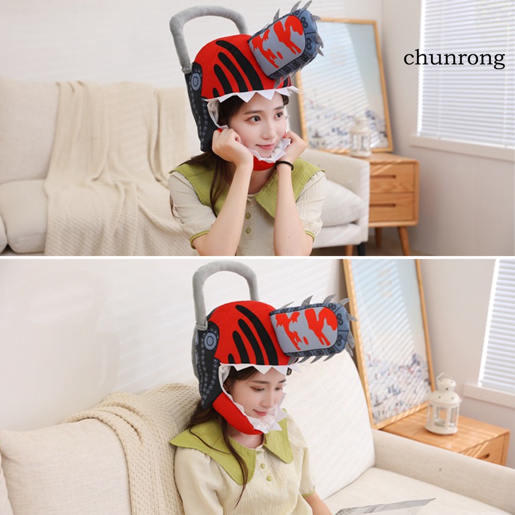 Mũ Trùm Đầu Vải Lông Mềm Mại Bảo Vệ Toàn Diện Hóa Trang Cưa Xích Hoạt Hình Cho Dịp Halloween