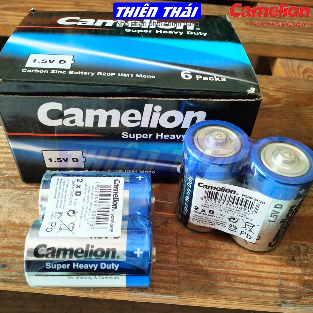 Pin đại pin trung Camelion R20P,R14P,pin than,1.5V.pin bếp gas Âm,dùng cho Đèn Pin, đài radio.