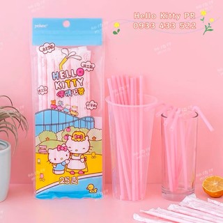 Ống hút màu hồng Hello Kitty