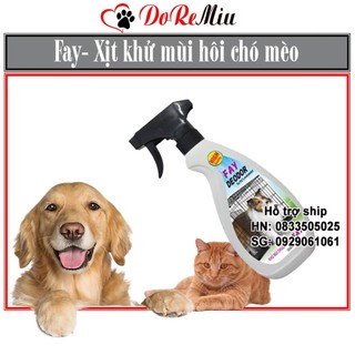 STHA- Fay deodor 350ml Xịt khử mùi hôi thú cưng, vệ sinh chuồng trại cho chó mèo thú cưng