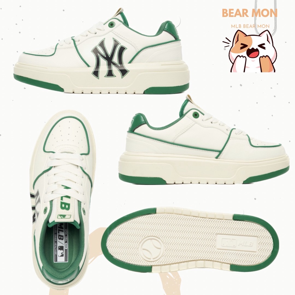 Giày Thể Thao MLB Spring New Casual Comfortable Fashion 3ASXCA12N Màu Đen Xanh Lá Xanh Cốm