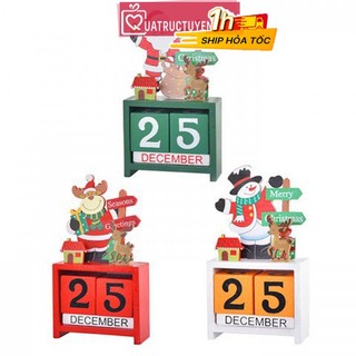 Lịch gỗ để bàn Giáng sinh Trang trí NOEL - Quà tặng Giáng sinh Ý nghĩa
