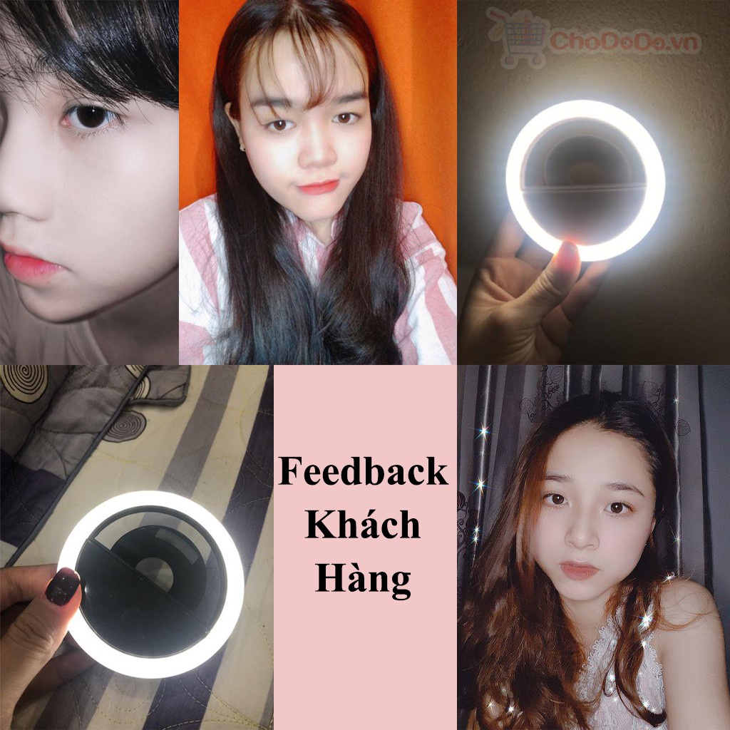 Đèn LED tự sướng dùng pin sạc - đèn hỗ trợ ánh sáng cho điện thoại để selfie và livestream cung cấp ánh sáng bổ sung hoặ