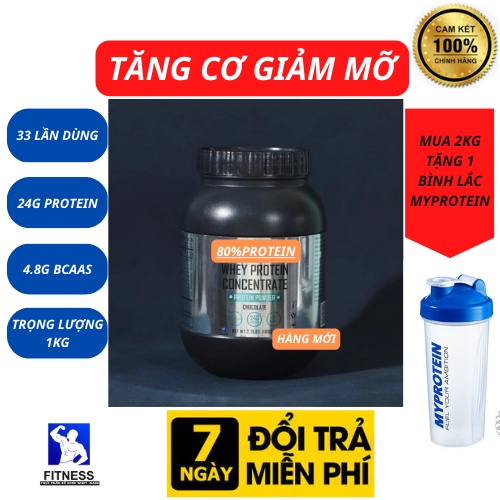 1KG WHEY PROTEIN CONCENTRATE - Tăng Cơ Giảm Mỡ- Hấp Thu Nhanh
