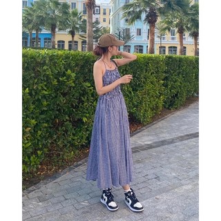 𝐒𝐭𝐞𝐥𝐥𝐚 𝐃𝐫𝐞𝐬𝐬 - Đầm caro cổ yếm khoe lưng