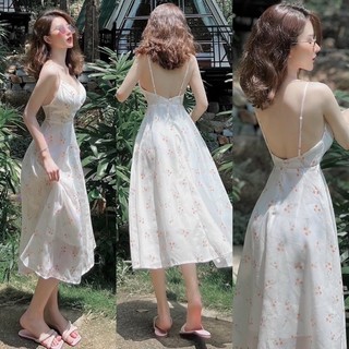 ĐẦM MAXI HOA HAI DÂY (KÈM VIDEO HÌNH THẬT)