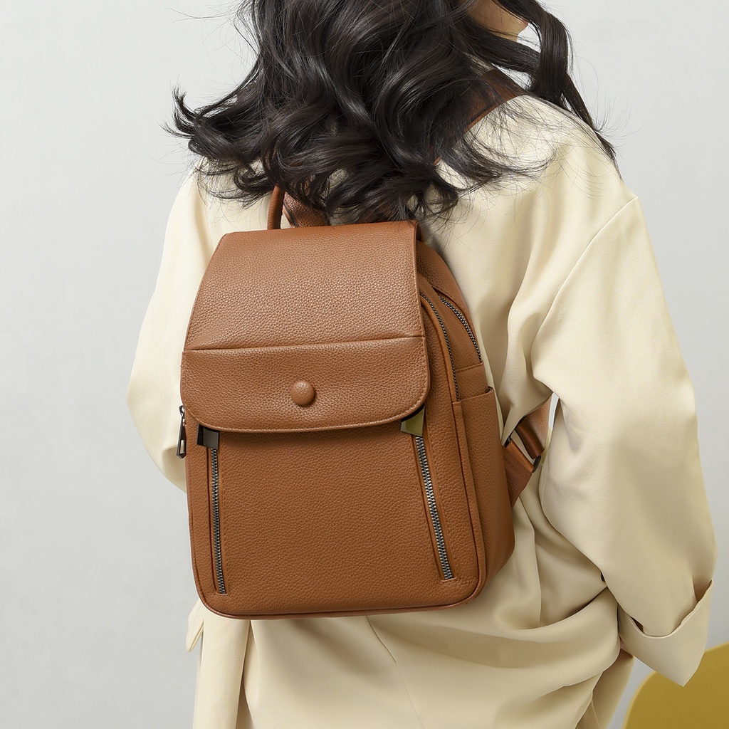 Ba Lô Da Mềm Sức Chứa Lớn Thời Trang Cho Nữ