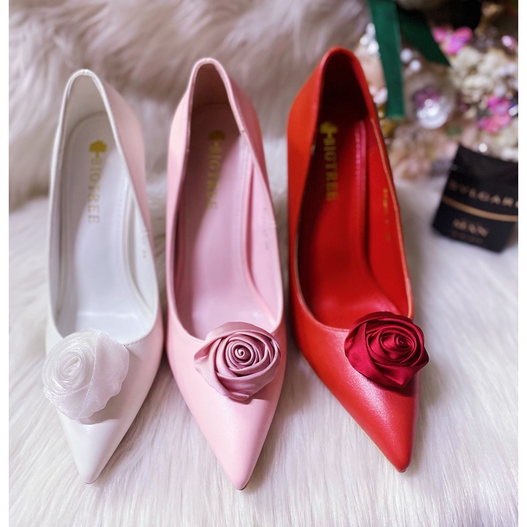 GIÀY THIẾT KẾ KẸP HOA HỒNG CAO CẤP CÓ SẴN