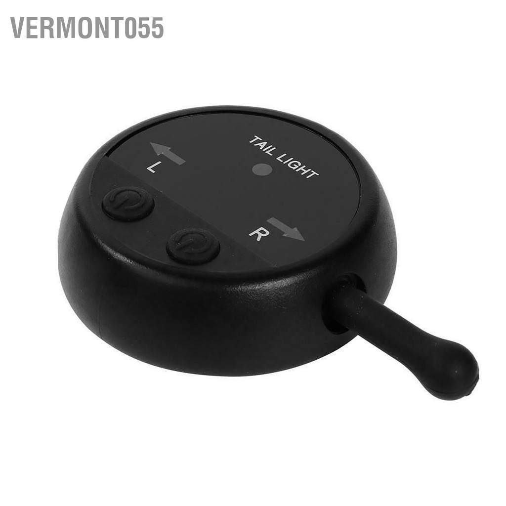 Có thể bán buôn Xe đạp Điều khiển từ xa không dây Phanh tay lái Đèn quay USB hậu Đen Vermont055 Hàng giao ngay