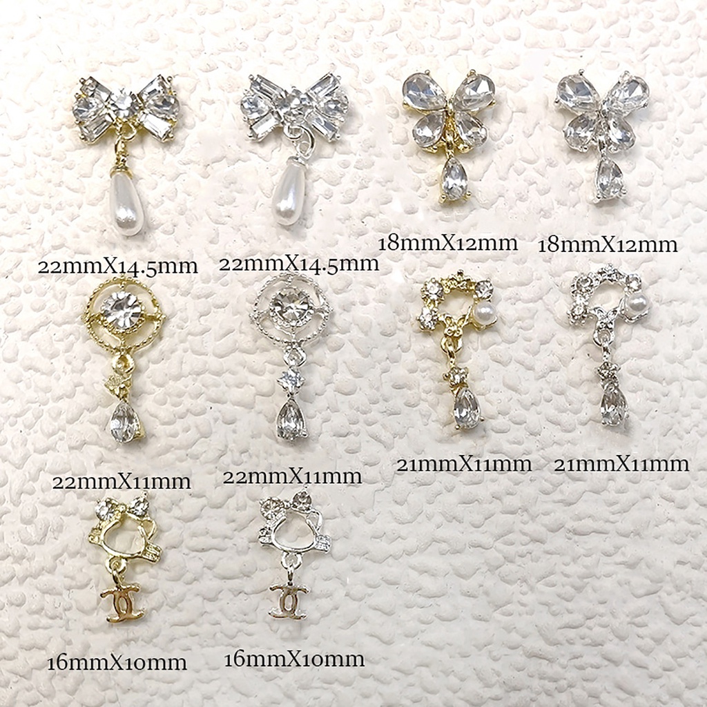 Set 3 Hộp Phụ Kiện Trang Trí Móng Tay Siêu Nhẹ