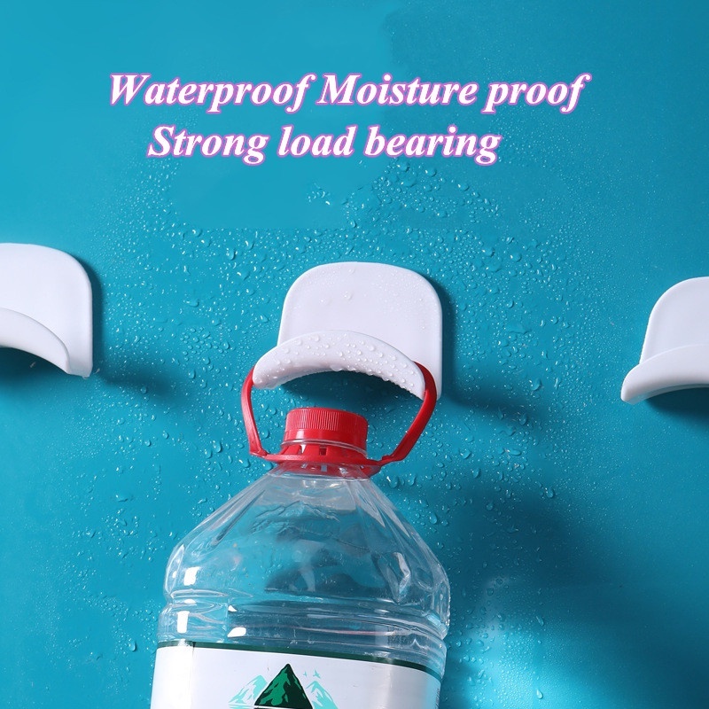 Giá Đỡ Treo Túi Xách / Mũ / Khăn Tắm Chịu Lực Mạnh Chống Thấm Nước Màu Trắng Tiết Kiệm Không Gian