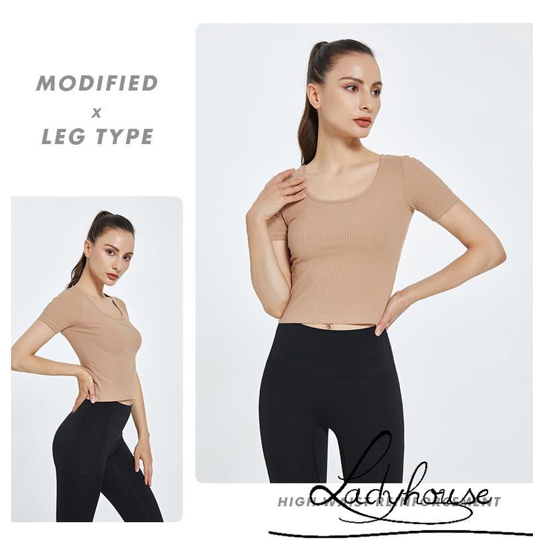 Áo Thun Crop Top Tay Ngắn Cổ Tròn Màu Sắc Đơn Giản Dành Cho Nữ