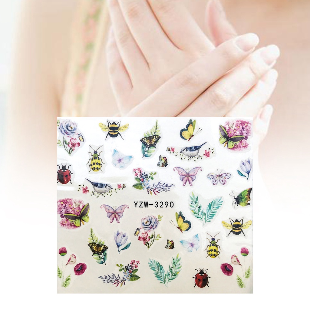 [beautymart] Miếng Dán Trang Trí Móng Tay Nghệ Thuật Màu Đơn Sắc Mới Nhất 2020