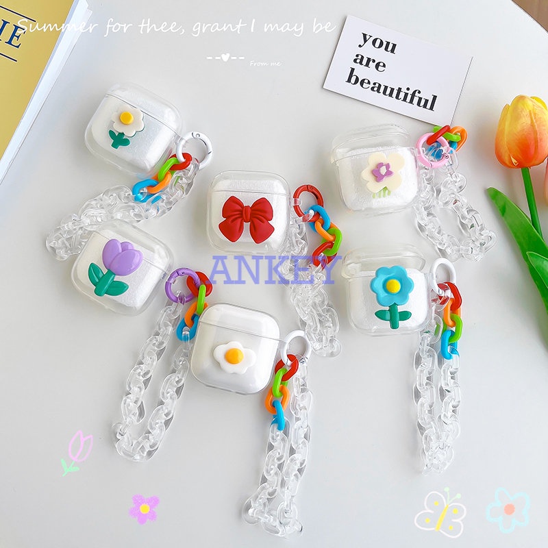 SoundPEATS Air 3 TrueAir 2 / 2+ Cover Rabbit Lovely Transparent Earphone Silicone Case Earbuds Waterproof Shockproof Soft Protective Headphone Cover Headset Skin with Hook