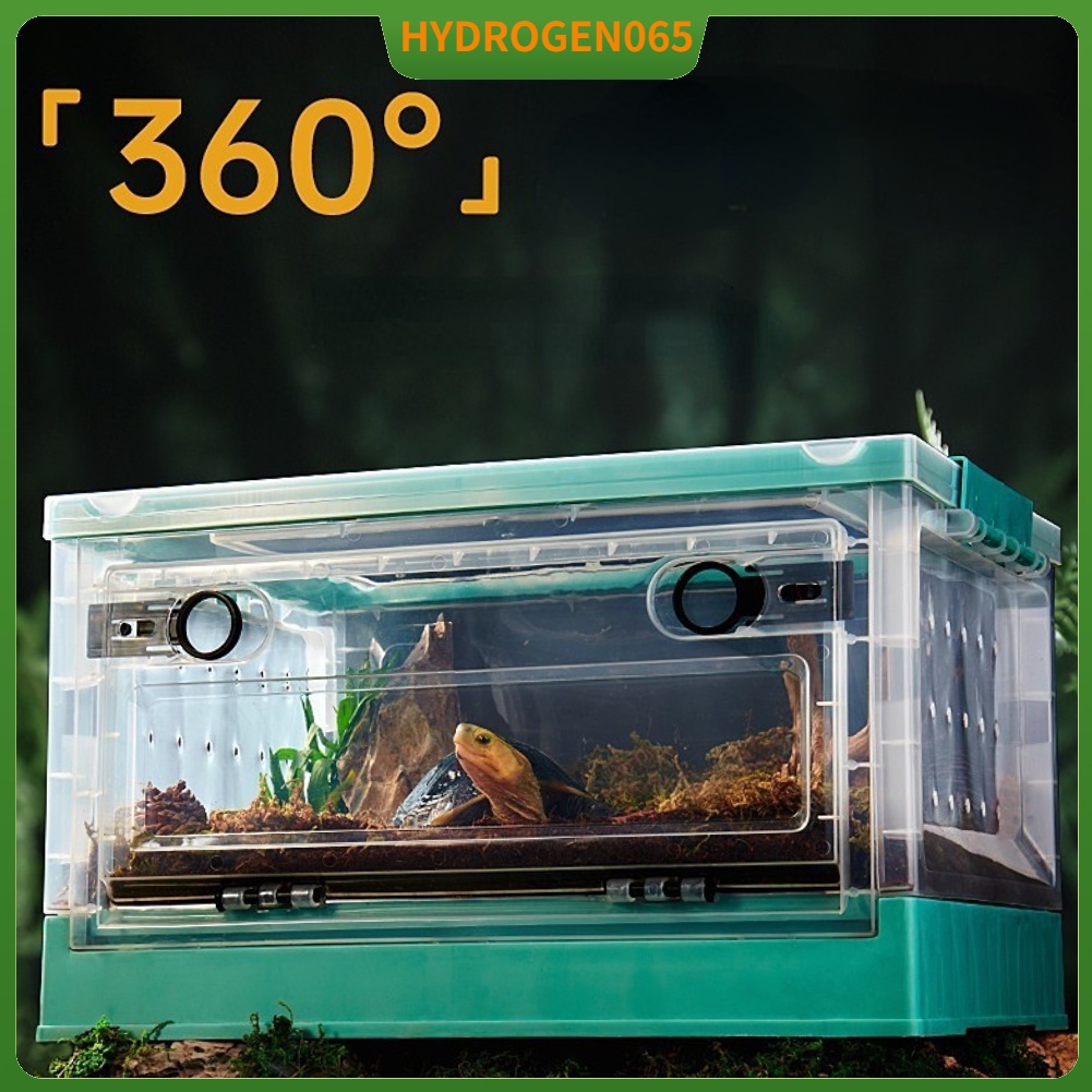 Thú Cưng Hồ Cạn Có Thể Gập Lại Trước Mở Cửa Thoáng Khí Động Vật Nhỏ Môi Trường Sống Xe Tăng Với Ròng Rọc Cho Rutin Gà Hamster Hydrogen065